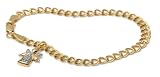  : 14k Yellow and White Gold Diamond Accent Angel Charm Bracelet, 7'