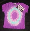 Girls Short Sleeve Tie Dyed T-Shirt - Purple/Aqua