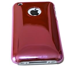 Chrome Case Cover for iPhone 3G, 3G S Cherry Pink
