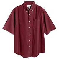 Tri-Mountain Men's Big And Tall Twill Dress Shirt, MAROON, 5XLT