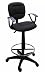 Black Drafting Chair With 360 Footrest & Swivel And Arm Rest