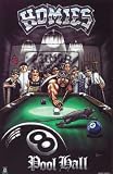 Homies - Pool Hall, Art Poster, size 34.50 x 22.25