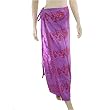 Purple Cotton Wrap Around Skirt with Ganesh Elephant designs