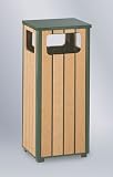 Howard Regent 50 12 gallon Perma-Wood Slat Flat Top Empire Green with Cedar Waste Receptacle R14-50