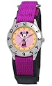 Disney Kids' Minnie Mouse Time Teacher Purple Velcro Watch #D033S504