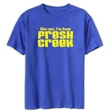 T-SHIRT ADMIRAL BLUE  KISS ME , I'M FROM FRESH CREEK  BAHAMAS