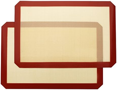Tammy Non-stick Silicone Baking Mat Oven Pastry Liner Macaron Cake Sheet, 2 Pack