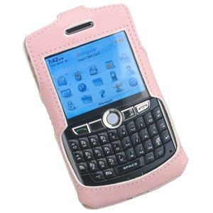 Blackberry 8800 Leather Sleeve Case (Pink)