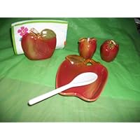 Apple Spoon Rest, Apple Salt and Pepper Shakers / Apple Napkin Holder