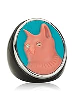 Marc by Marc Jacobs Anillo Rue Cameo (Turquesa / Negro / Rosa)