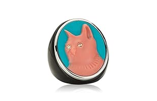 Marc by Marc Jacobs Anillo Rue Cameo (Turquesa / Negro / Rosa)