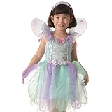 Aqua Fairy Princess Dress Costume Beautifully Decorated with Rainbow Wings