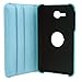 LK Luxury 360 Rotating PU Leather Case Cover For Samsung Galaxy Tab 3 Lite 7.0 T110 / T111 & Free Screen Protector + Stylus Pen (Sky Blue)