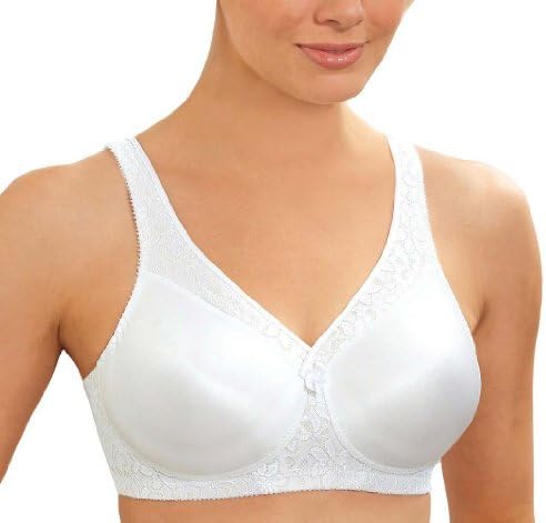 Glamorise Seamless Support T-Shirt Magic Lift Bra WHITE - 44 - D