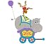 The Hippo & Monkey Paint by Number Wall Mural