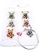 Wine Charms ~ Metal Flowers Wine Glass Charms Set of 6