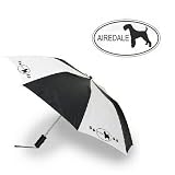 Compact Travel Umbrella featuring the Airedale (1.5 X 1.5 X 14 inches)