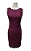 Berydress Women's Slimming Lace Cocktail Party Dress (US4, Purple)
