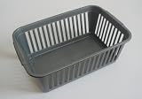 BRAND NEW 2 X SILVER HANDY STORAGE BASKET 30x20x11 cms