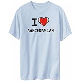 T-Shirt Mens Light Blue I love Abecedarian  Religions