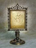 Guardian Angel Lithophane Victorian Stand Antique Brass