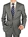 Salvatore Exte Men's Two Button 2 Piece Suit Blazer Jacket Plus Flat Front Pants