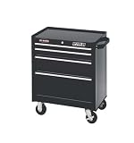 Waterloo PMX2704BK 26-1/2-Inch Wide by 18-Inch Deep by 32-Inch High Black Tool Cabinet with 4 Ball Bearing Drawers and Tri Channel Construction