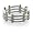 Eve's Addiction Sterling Silver Gatelink Ring, sterling-silver, 5