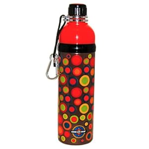 Stainless Steel Water Bottle - Red Circles Stainless Steel Water Bottle - Red Circles