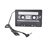 Black Universal Car Cassette Tape Deck Adapter for 3.5mm Audio Devices Iphone 4 Ipod 4