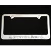 Premium Heavy Metal Mirror Chrome MERCEDES BENZ License Plate Frame with Free Caps