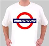 TL1058 LARGE WHITE UNDERGROUND SUBWAY SIGN FUNNY QUALITY T SHIRT