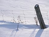 IMAGE OF Close-Up of a Fence Post in a Snow Covered Field Surrouded by Pristine Snow Stretched Canvas Poster Print, 18x24