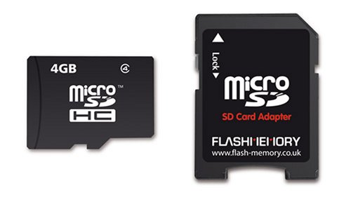 : Flash Memory 4GB SDHC Class 4 MicroSD card, Transflash, Mobile Phone Memory