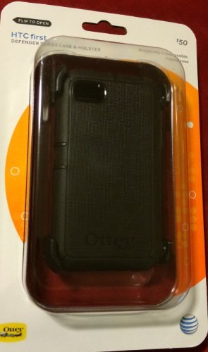 OtterBox Defender Series Case for HTC First - Black - AT&T Retail Packaging