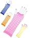 New Pink 80s Punk Rock Fishnet Fingerless Long Gloves