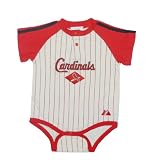 MLB St. Louis Cardinals Baby / Infant One-Piece Bodysuit / Romper / Onesie - Beige & Red (Size: 18)
