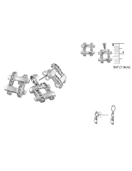 Sterling Silver Crossing Bars Set with White CZ