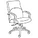 Executive High-Back Chair,23x28x43,Mahogany/Lava