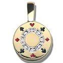 .04 CT POKER CHIP ENAMELED PENDANT