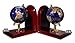 Unique Art 7-Inch Tall Pair of Blue Lapis Ocean Gemstone World Globe Bookends