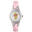 Disney Children's MC2282K Silver-Tone Winnie The Pooh Theme Sport Watch with Sunray Dial and Pink Resin Strap