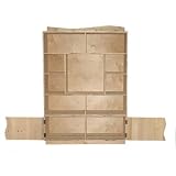 Natural Wooden Birch Book Case Organizer by Room Magic