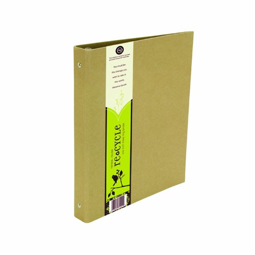 Wilson Jones Resource 3-Ring Recycled Binder, 1 Inch Capacity, Kraft