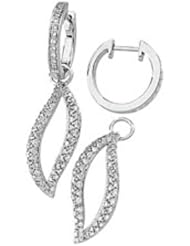 14K White Gold Diamond Earrings - 1.50 Ct. -- LIFETIME WARRANTY