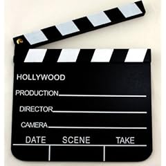 Holz Regieklappe, 18 x 20 cm, Hollywood Flimdeko, Filmklappe, Regie Klappe, Kost�m, Partyknaller