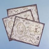 Dozen Paper Pirate Treasure Map Placemats