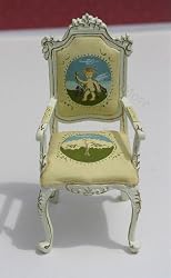 Dollhouse Miniature Handpainted Angel's Chair