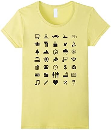 Women's World Traveler Icon Shirt - Speaks In Any Language Small Lemon