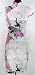 Shanghai Tone&reg; Cheongsam Floral Peacock Mini Dress White Available Sizes: 0, 2, 4, 6, 8, 10, 12
